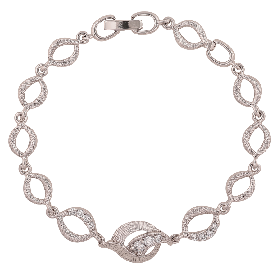 Браслет Xuping колір Родій "Декоративний візерунок із кристалами" довжина 19.5см х 8-12мм фото №1 Браслет Xuping колір Родій "Декоративний візерунок із кристалами" довжина 19.5см х 8-12мм фото №1