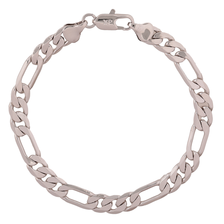Браслет Xuping цвет Родий "Цепочка Фигаро" длина 20см х 7мм фото №1