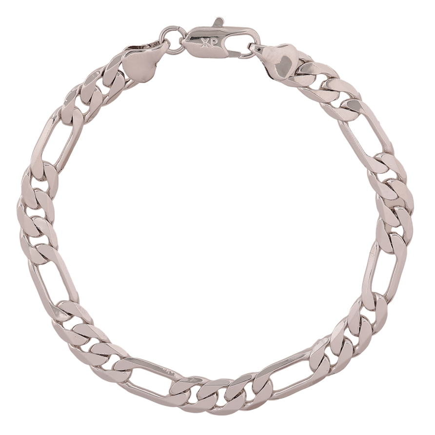 Браслет Xuping цвет Родий "Цепочка Фигаро" длина 20см х 7мм фото №1