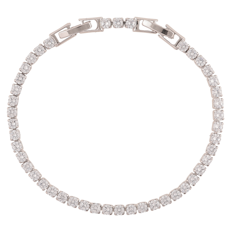 Браслет Xuping цвет Родий "Дорожка кристаллов" длина с доп.замком 17,19.5см х 3мм фото №22 Браслет Xuping цвет Родий "Дорожка кристаллов" длина с доп.замком 17,19.5см х 3мм фото №22