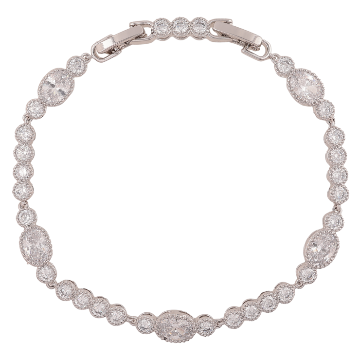 Браслет Xuping цвет Родий "Узор с кристаллами" длина с доп.замком 17.5,19.5см х 4-6мм фото №15 Браслет Xuping цвет Родий "Узор с кристаллами" длина с доп.замком 17.5,19.5см х 4-6мм фото №15