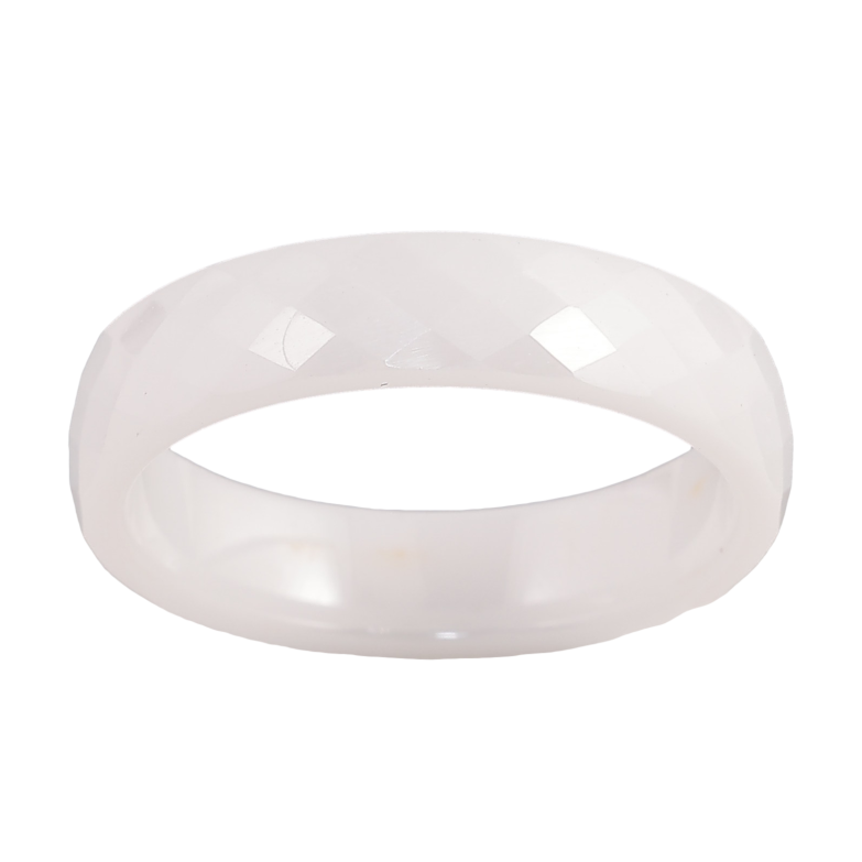 Каблучка Xuping Кераміка "Біла кераміка" шир. 5мм фото №2 Каблучка Xuping Кераміка "Біла кераміка" шир. 5мм фото №2