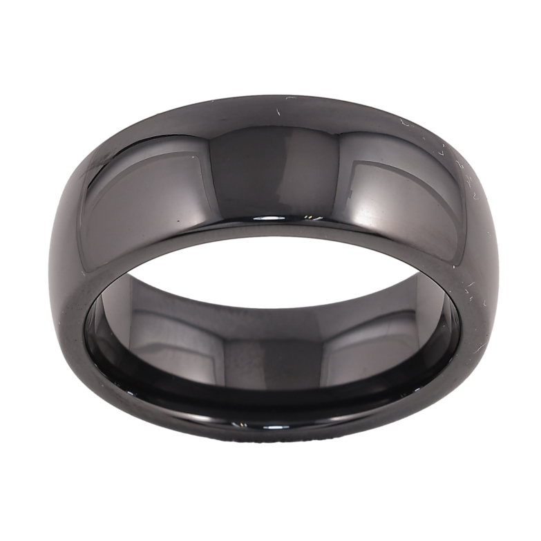 Каблучка Xuping Кераміка "Чорна кераміка" шир. 8мм фото №1 Каблучка Xuping Кераміка "Чорна кераміка" шир. 8мм фото №1