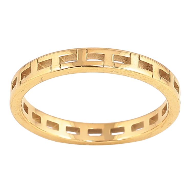 Кольцо Xuping TTM Stainless Steel цвет 14К "Декоративный узор" шир. 3мм фото №11 Кольцо Xuping TTM Stainless Steel цвет 14К "Декоративный узор" шир. 3мм фото №11