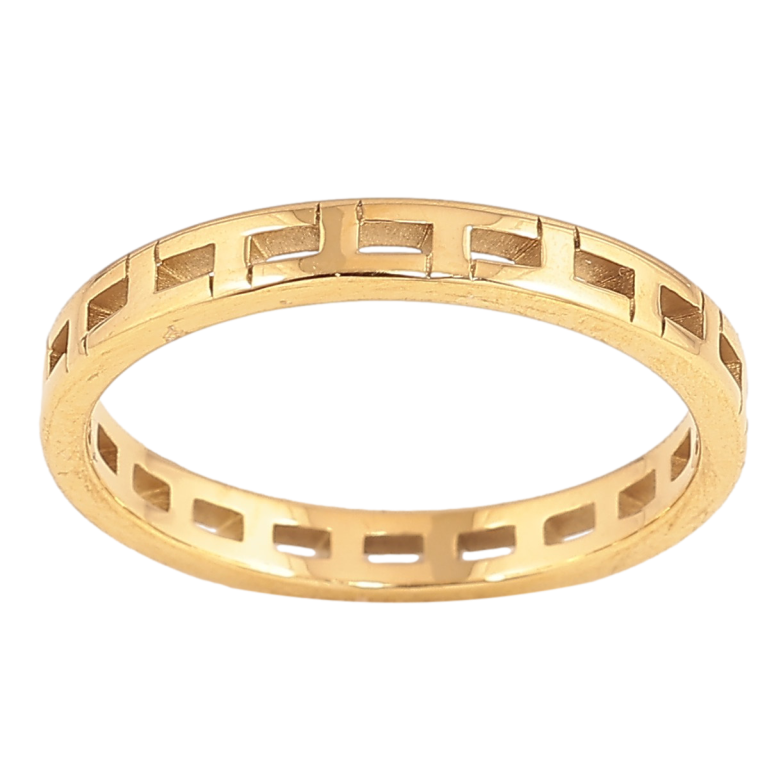 Кольцо Xuping TTM Stainless Steel цвет 14К "Декоративный узор" шир. 3мм фото №1 Кольцо Xuping TTM Stainless Steel цвет 14К "Декоративный узор" шир. 3мм фото №1