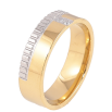 Кольцо Xuping TTM Stainless Steel цвет 14К+Родий "Узор с кристаллами" шир. 6мм фото №2 Кольцо Xuping TTM Stainless Steel цвет 14К+Родий "Узор с кристаллами" шир. 6мм фото №2