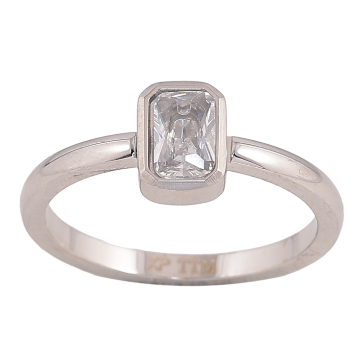 Кольцо Xuping TTM Stainless Steel цвет Родий "Кристалл" фото №2 Кольцо Xuping TTM Stainless Steel цвет Родий "Кристалл" фото №2