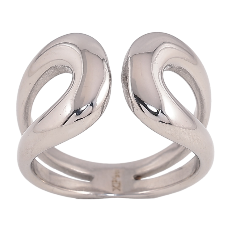 Кольцо Xuping TTM Stainless Steel цвет Родий "Декоративный узор" фото №23