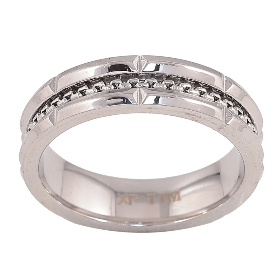 Каблучка Xuping TTM Stainless Steel колір Родій "Декоративний візерунок" шир. 5.5мм фото №1 Каблучка Xuping TTM Stainless Steel колір Родій "Декоративний візерунок" шир. 5.5мм фото №1