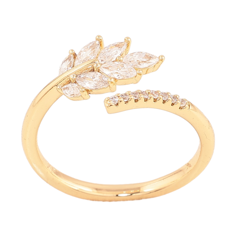 Кольцо Xuping цвет Позолота 14K "Кристальная веточка" фото №6 Кольцо Xuping цвет Позолота 14K "Кристальная веточка" фото №6