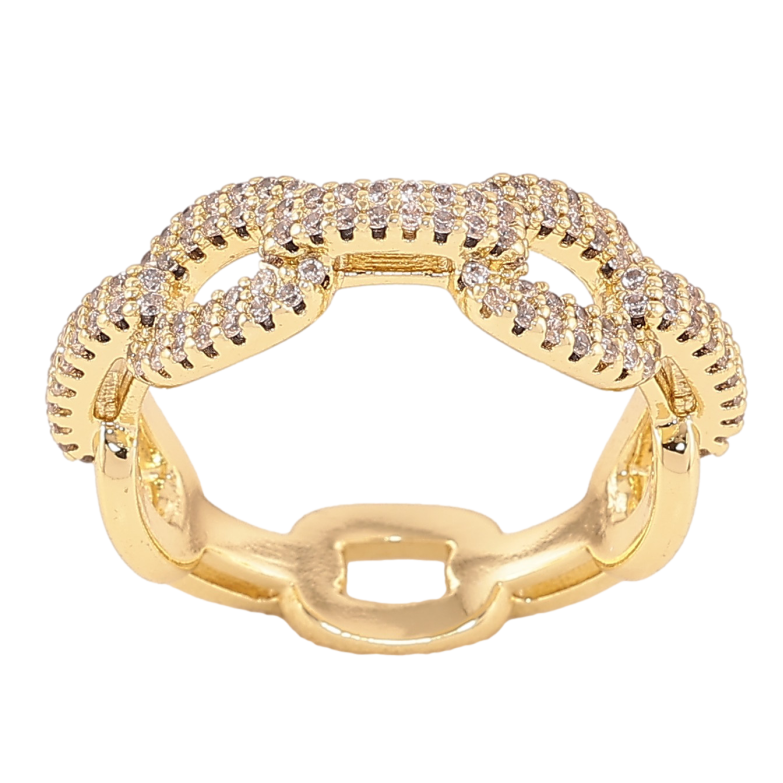 Каблучка Xuping колір Позолота 14K "Інкрустація кристалами" фото №1