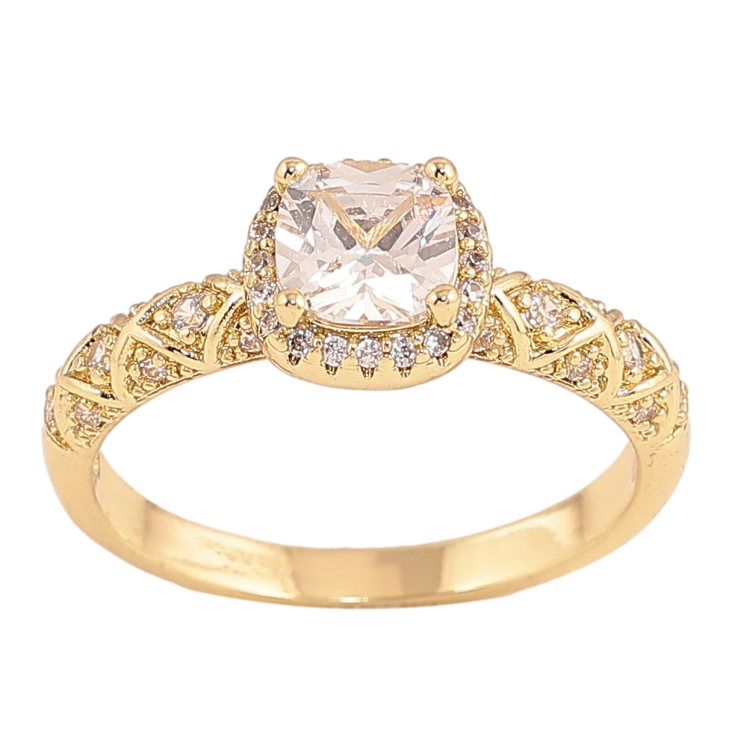 Кольцо Xuping цвет Позолота 14K "Узор с кристаллами" фото №18 Кольцо Xuping цвет Позолота 14K "Узор с кристаллами" фото №18