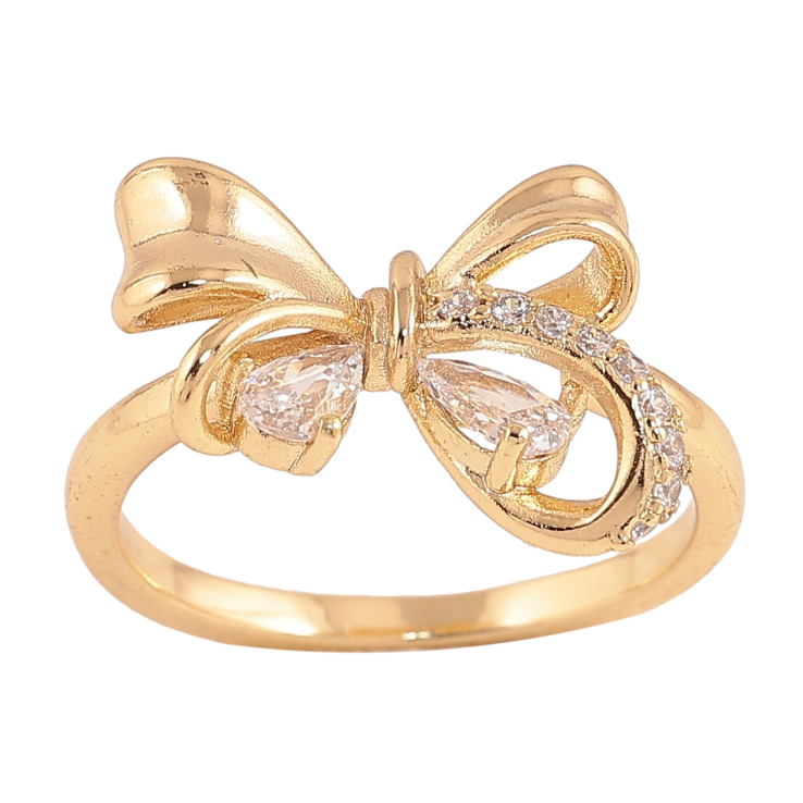 Каблучка Xuping колір Позолота 14K "Бант" фото №15 Каблучка Xuping колір Позолота 14K "Бант" фото №15