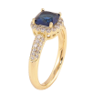 Кольцо Xuping цвет Позолота 14K "Инкрустация с синим кристаллом" фото №2 Кольцо Xuping цвет Позолота 14K "Инкрустация с синим кристаллом" фото №2