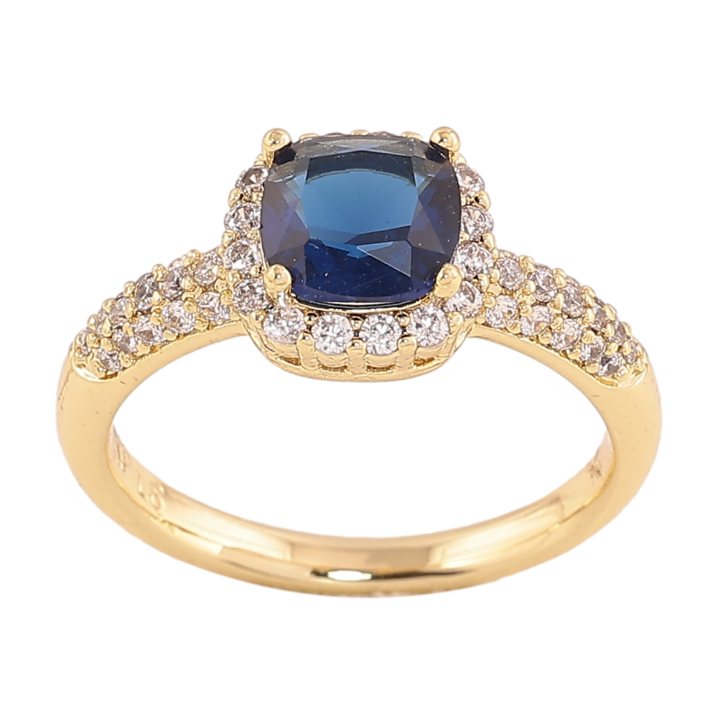 Кольцо Xuping цвет Позолота 14K "Инкрустация с синим кристаллом" фото №1 Кольцо Xuping цвет Позолота 14K "Инкрустация с синим кристаллом" фото №1