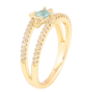 Каблучка Xuping колір Позолота 14K "Зірочка з блакитним кристалом" фото №2