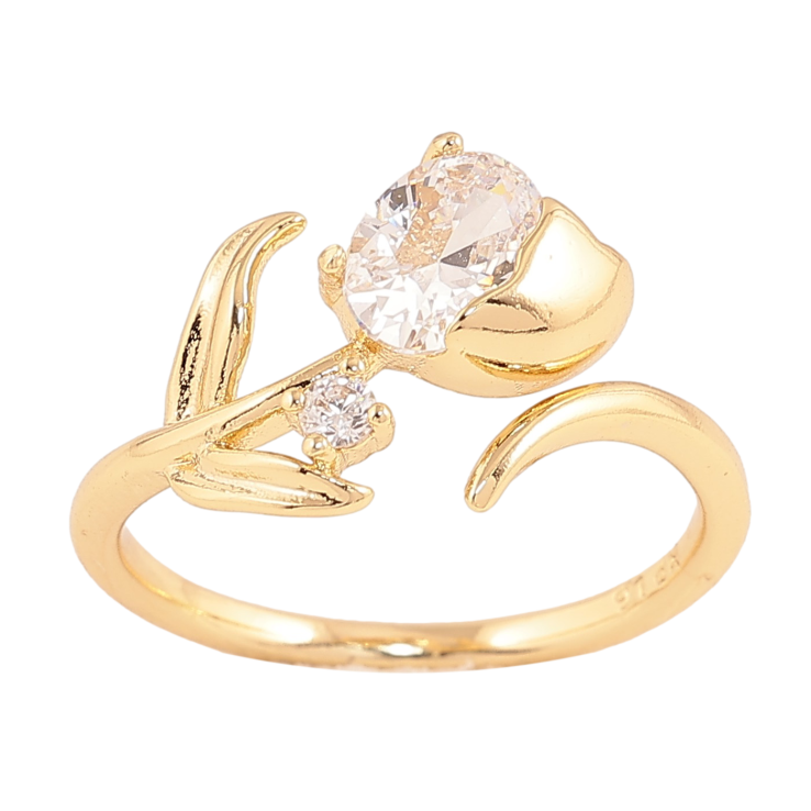 Кольцо Xuping цвет Позолота 14K "Кристальный цветок" фото №15 Кольцо Xuping цвет Позолота 14K "Кристальный цветок" фото №15