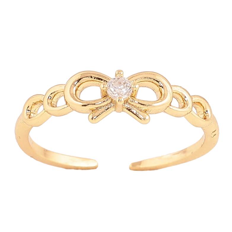 Каблучка Xuping колір Позолота 14K "Бант" фото №1
