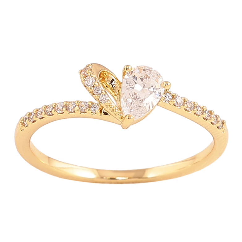 Кольцо Xuping цвет Позолота 14K "Узор с кристаллами" фото №1 Кольцо Xuping цвет Позолота 14K "Узор с кристаллами" фото №1