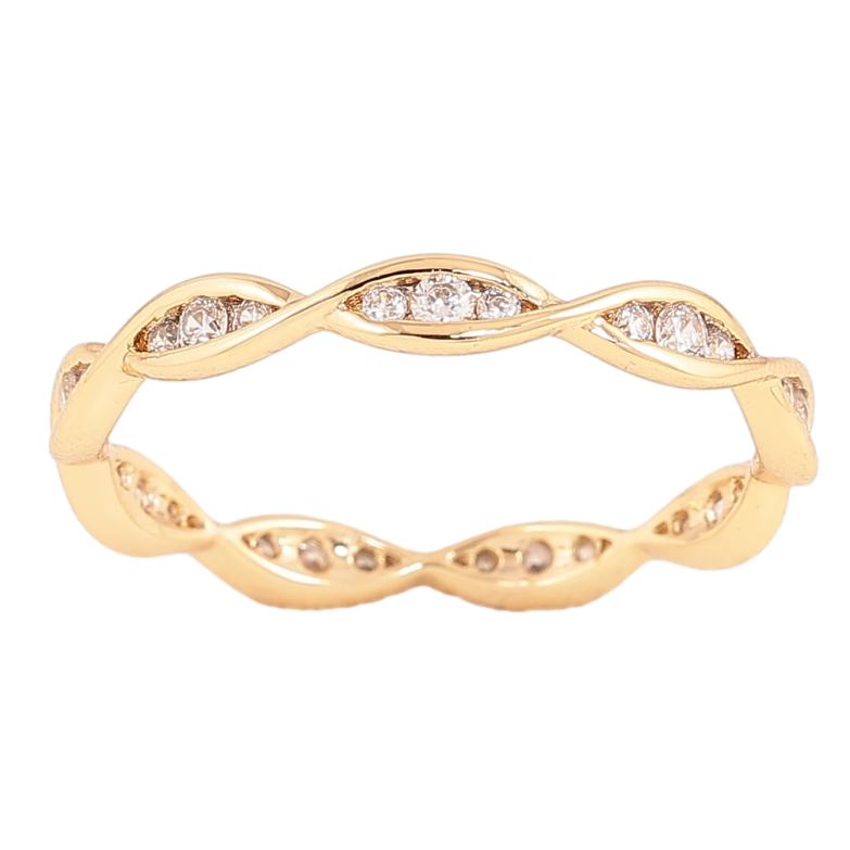 Кольцо Xuping цвет Позолота 14K "Узор с кристаллами" фото №1