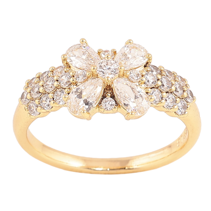 Каблучка Xuping колір Позолота 14K "Інкрустація кристалами" фото №1