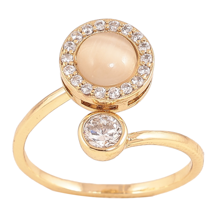 Каблучка Xuping колір Позолота 14K "Спіннер з кристалами та "Котячим оком" фото №19 Каблучка Xuping колір Позолота 14K "Спіннер з кристалами та "Котячим оком" фото №19