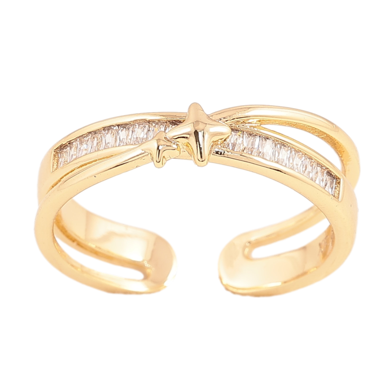 Кольцо Xuping цвет Позолота 14K "Узор с кристаллами" фото №1