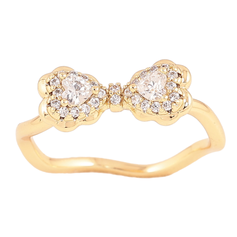 Кольцо Xuping цвет Позолота 14K "Кристальный бант" фото №1