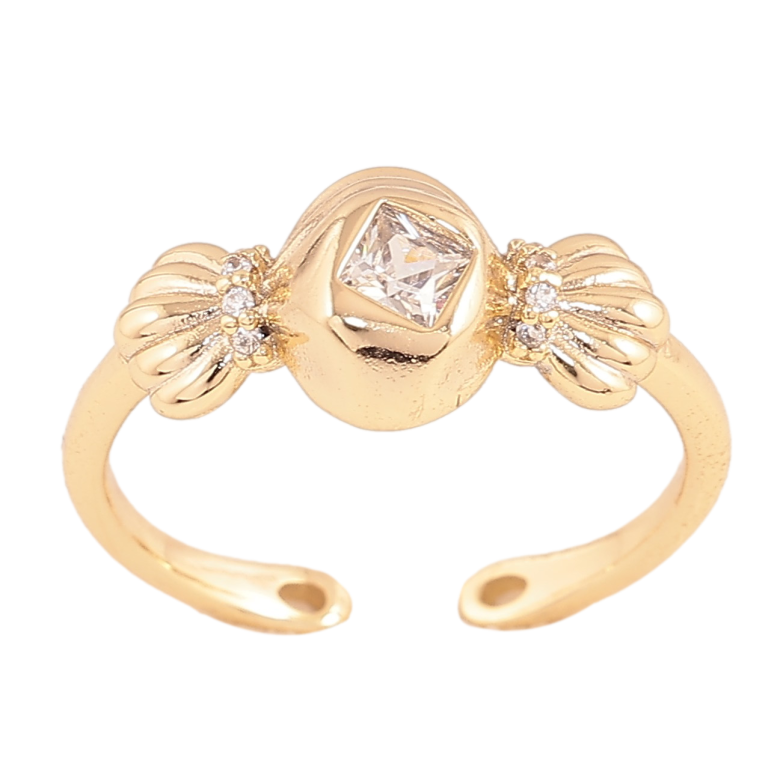 Кольцо Xuping цвет Позолота 14K "Узор с кристаллами" фото №1 Кольцо Xuping цвет Позолота 14K "Узор с кристаллами" фото №1