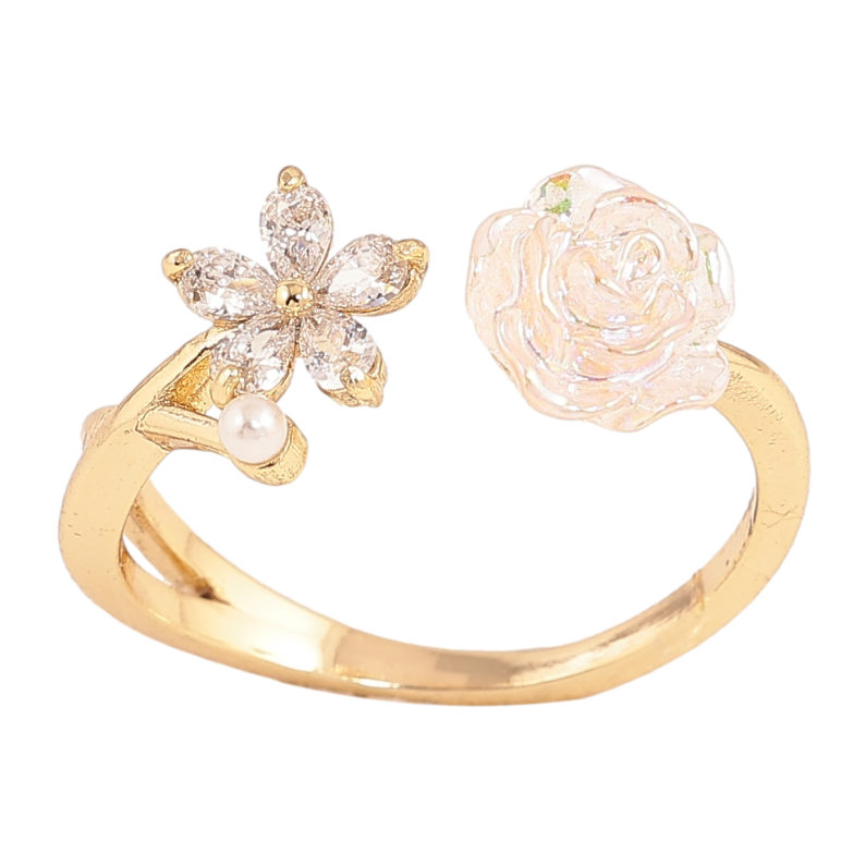 Каблучка Xuping колір Позолота 14K "Квіти" фото №1 Каблучка Xuping колір Позолота 14K "Квіти" фото №1