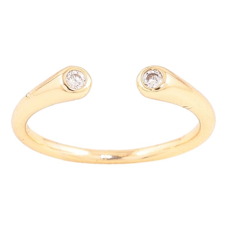 Каблучка Xuping колір Позолота 14K "Два кристали" фото №17 Каблучка Xuping колір Позолота 14K "Два кристали" фото №17