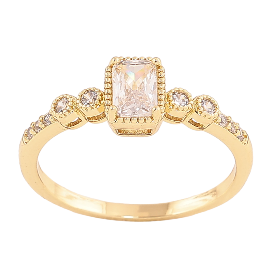 Кольцо Xuping цвет Позолота 14K "Узор с кристаллами" фото №1 Кольцо Xuping цвет Позолота 14K "Узор с кристаллами" фото №1
