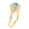 Кольцо Xuping цвет Позолота 14K "Звезда с голубым кристаллом" фото №2