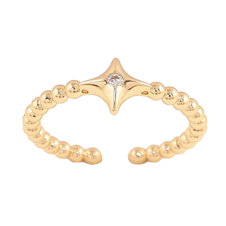 Кольцо Xuping цвет Позолота 14K "Звезда с кристаллом" фото №1 Кольцо Xuping цвет Позолота 14K "Звезда с кристаллом" фото №1