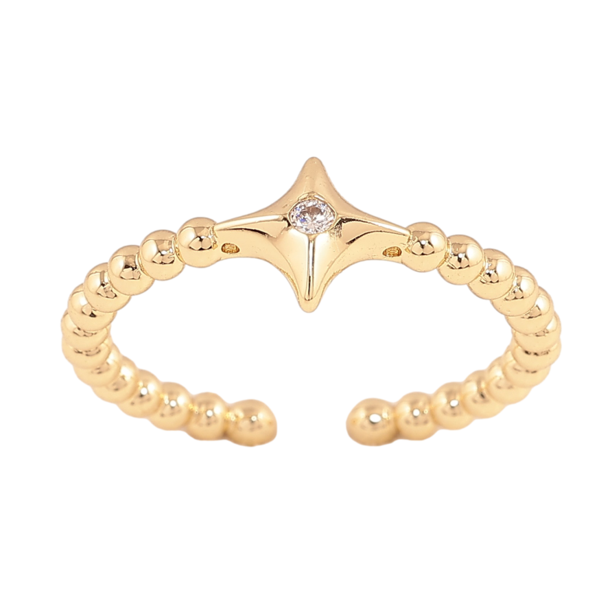 Кольцо Xuping цвет Позолота 14K "Звезда с кристаллом" фото №1 Кольцо Xuping цвет Позолота 14K "Звезда с кристаллом" фото №1