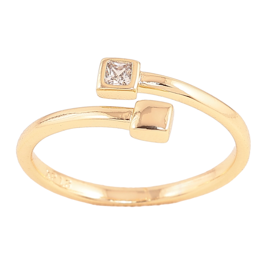 Каблучка Xuping колір Позолота 14K "Візерунок з кристалами" фото №1