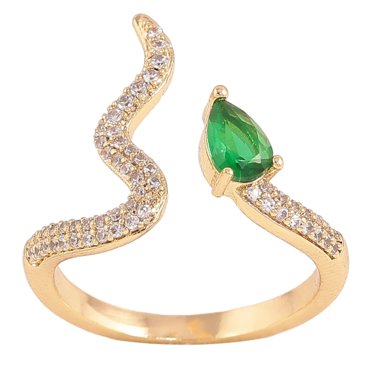 Каблучка Xuping колір Позолота 14K "Декоративна змійка" фото №2 Каблучка Xuping колір Позолота 14K "Декоративна змійка" фото №2
