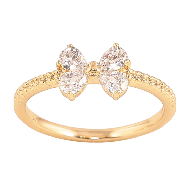 Кольцо Xuping цвет Позолота 14K "Кристальный бант" фото №11 Кольцо Xuping цвет Позолота 14K "Кристальный бант" фото №11