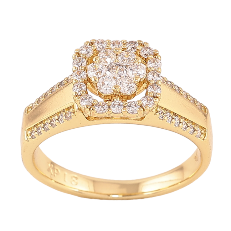 Кольцо Xuping цвет Позолота 14K "Узор с кристаллами" фото №13