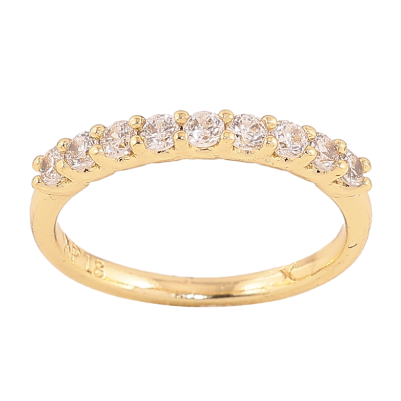 Каблучка Xuping колір Позолота 14K "Доріжка кристалів" фото №3