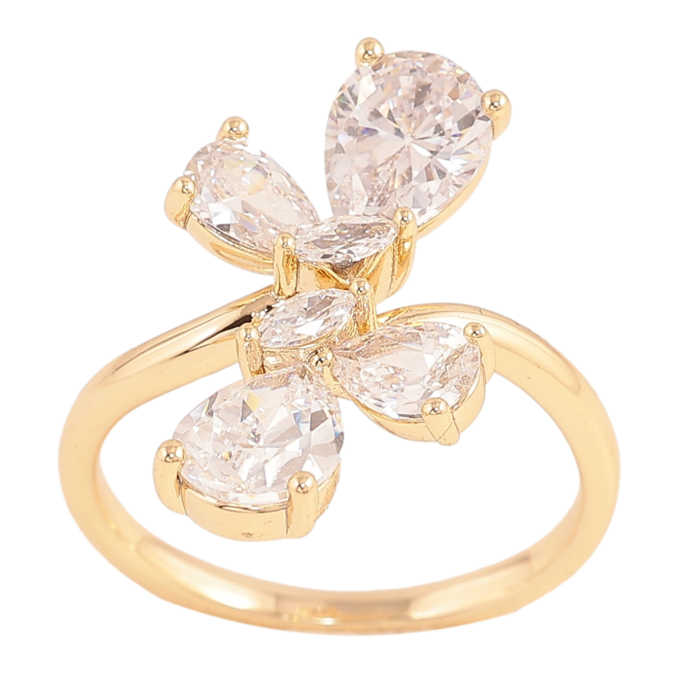 Кольцо Xuping цвет Позолота 14K "Узор с кристаллами" фото №21 Кольцо Xuping цвет Позолота 14K "Узор с кристаллами" фото №21