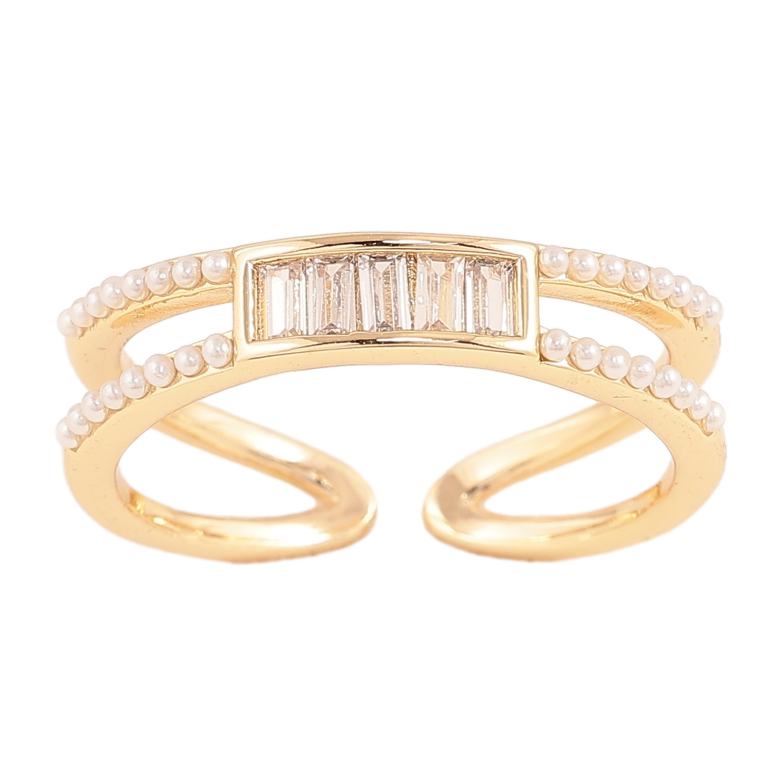 Кольцо Xuping цвет Позолота 14K "Узор с кристаллами" фото №1