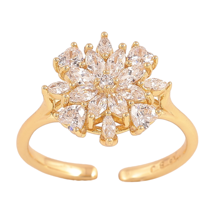 Кольцо Xuping цвет Позолота 14K "Кристальная снежинка" фото №19 Кольцо Xuping цвет Позолота 14K "Кристальная снежинка" фото №19