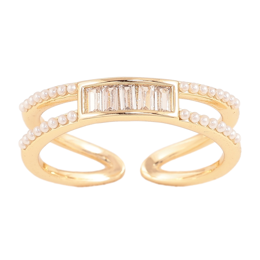 Кольцо Xuping цвет Позолота 14K "Узор с кристаллами" фото №1