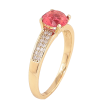 Кольцо Xuping цвет Позолота 14K "Узор с малиновым кристаллом" фото №2 Кольцо Xuping цвет Позолота 14K "Узор с малиновым кристаллом" фото №2