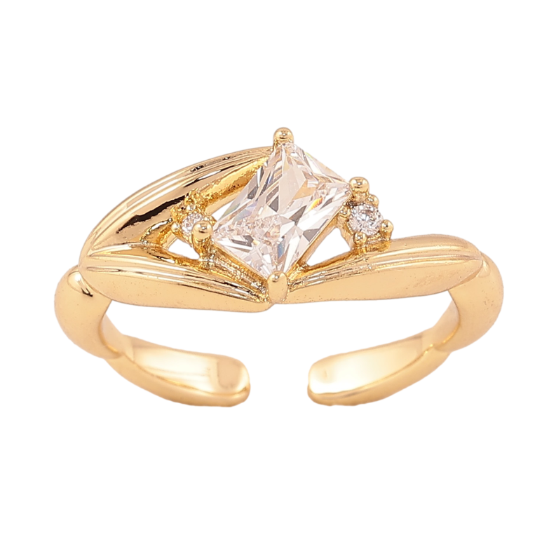 Кольцо Xuping цвет Позолота 14K "Узор с кристаллами" фото №1 Кольцо Xuping цвет Позолота 14K "Узор с кристаллами" фото №1