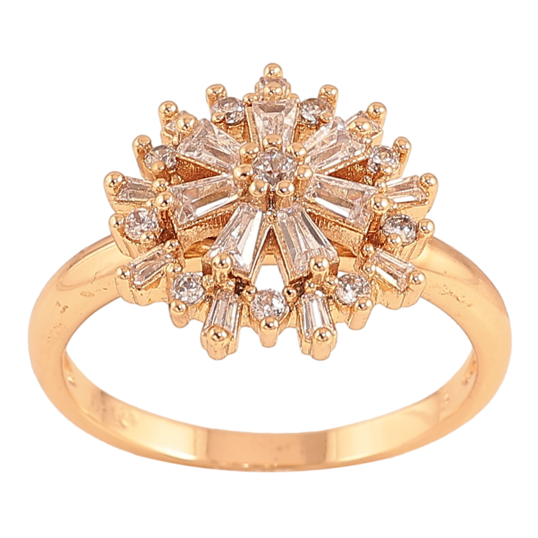 Кольцо Xuping цвет Позолота 18K "Кристальная снежинка"  фото №1