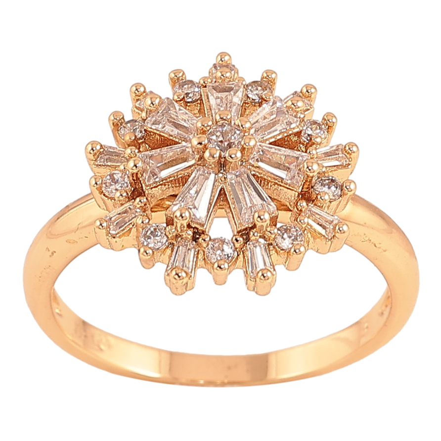 Кольцо Xuping цвет Позолота 18K "Кристальная снежинка"  фото №1