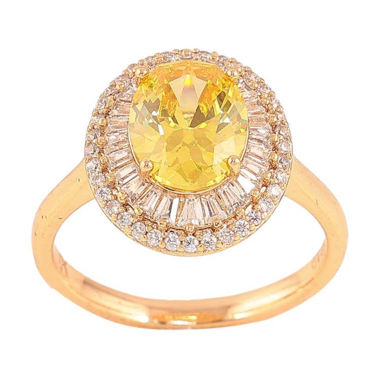 Каблучка Xuping колір Позолота 18K "Жовтий кристал в обрамленні" фото №22