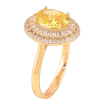 Каблучка Xuping колір Позолота 18K "Жовтий кристал в обрамленні" фото №2 Каблучка Xuping колір Позолота 18K "Жовтий кристал в обрамленні" фото №2